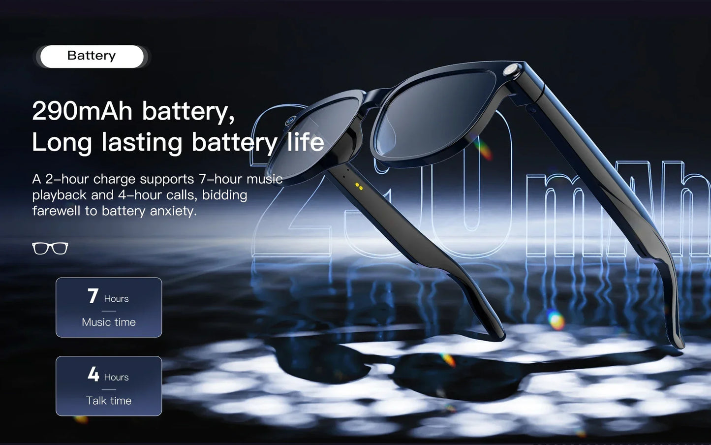 Men's AI Smart Glasses | Dual Camera Translation & Bluetooth Calling