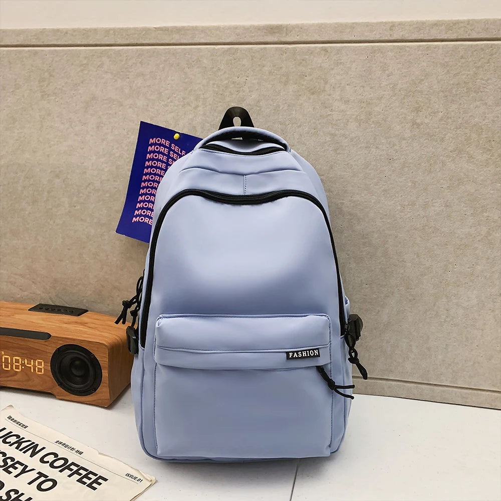 Large Capacity Solid Color Backpack for Students | Travel Ready
