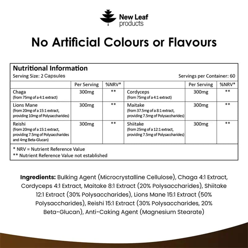 Mushroom Super Blend Complex for Brain & Immune Support