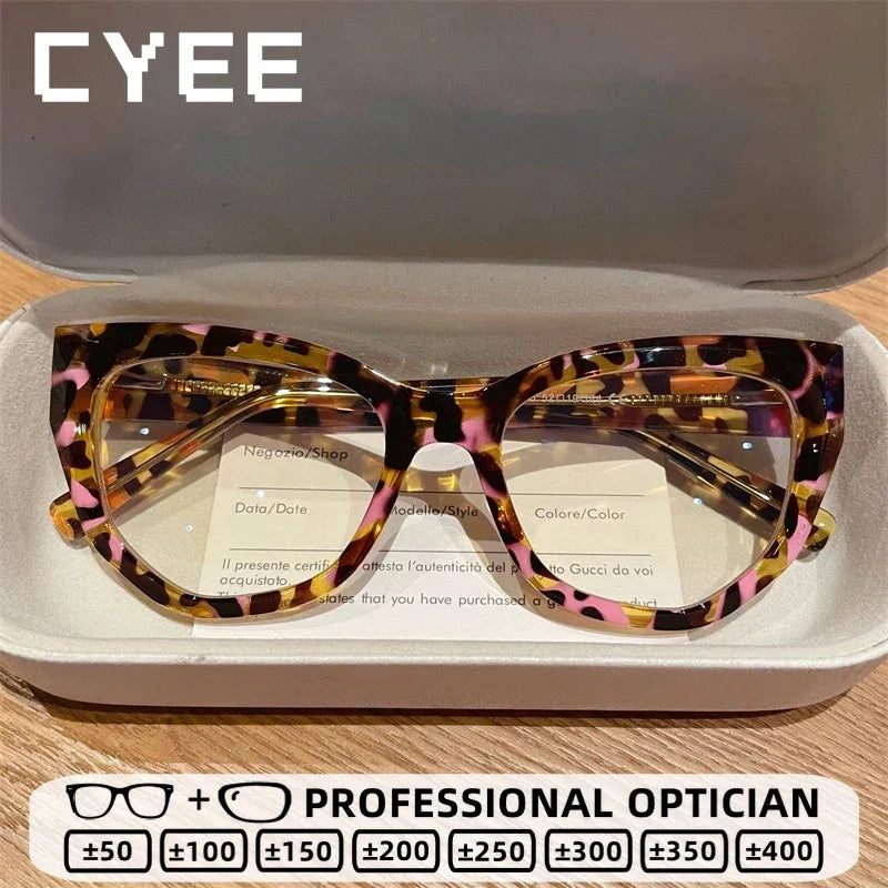 Customizable Cat Eye Anti Blue Ray Reading Glasses for Women