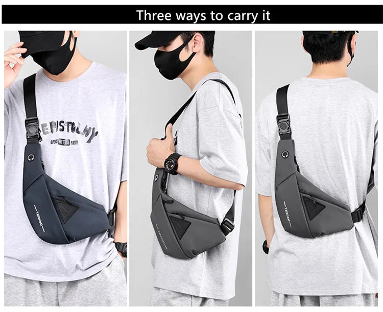 Small Sling Chest Bag for Men | Anti-Theft Mini Travel Shoulder Bag