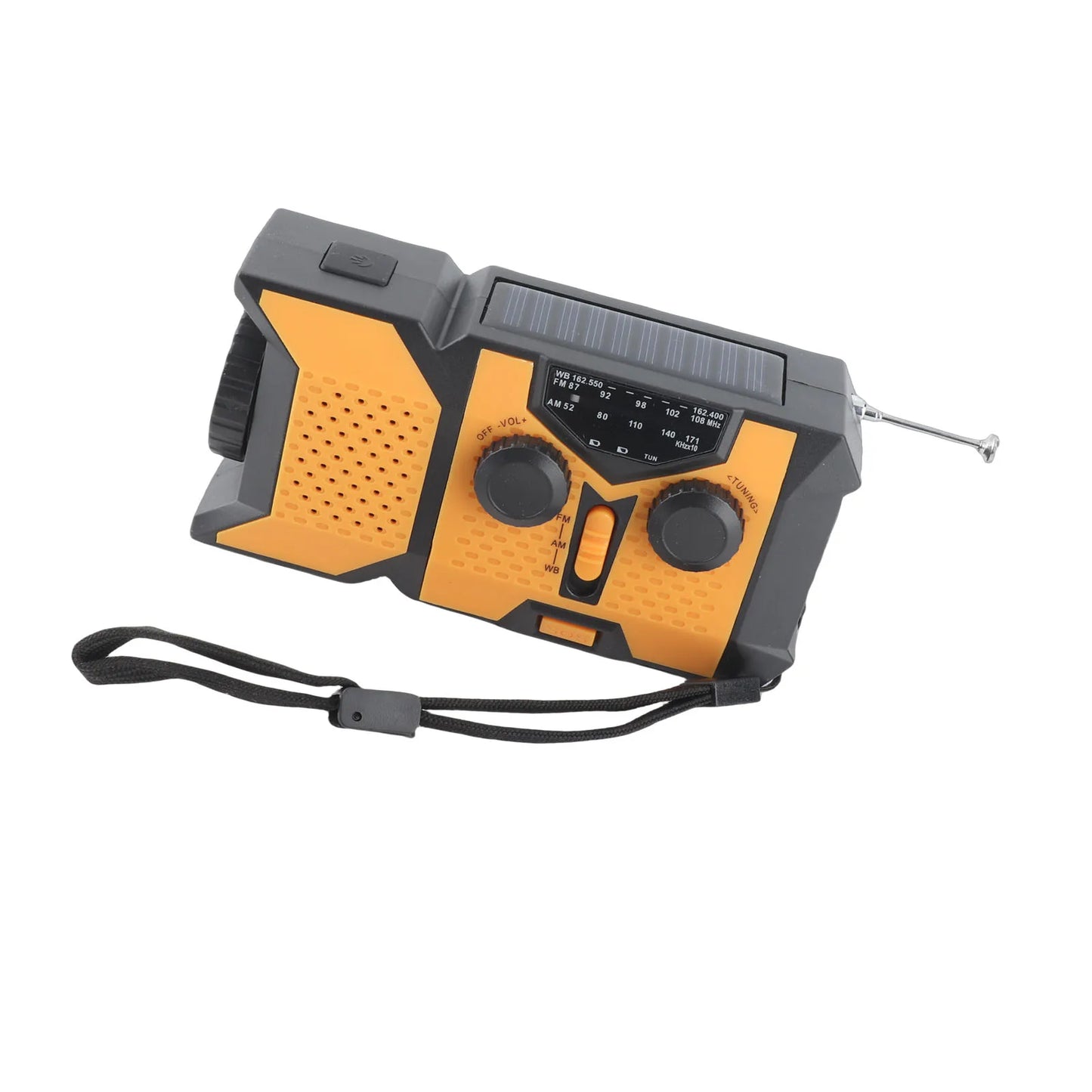 Emergency Hand-Crank Radio | USB Solar Charging for Camping