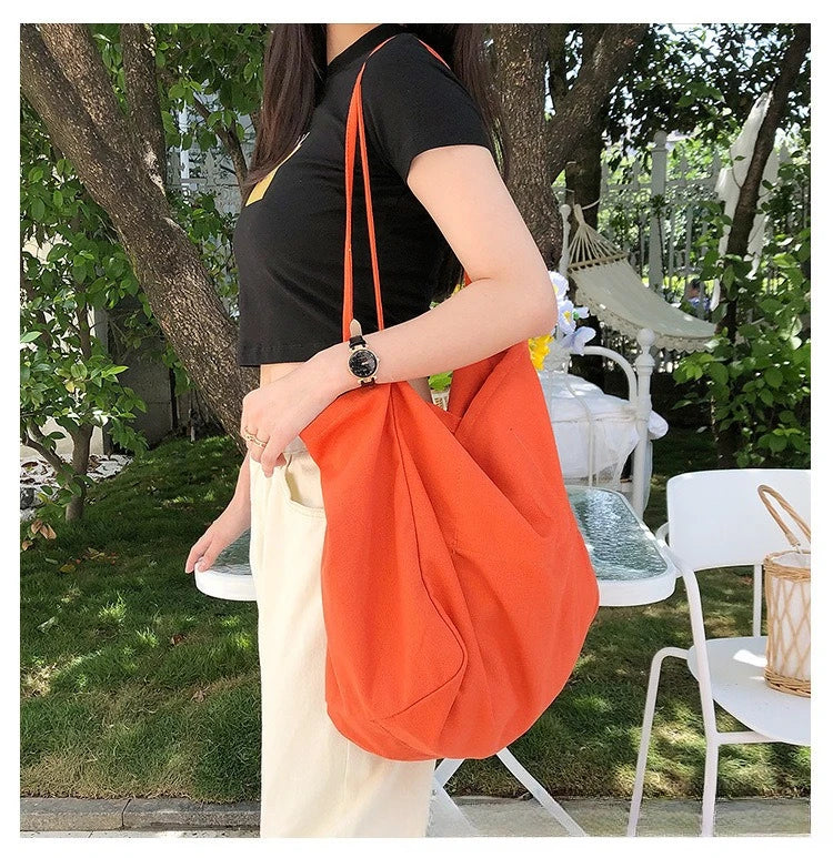 Large Capacity Canvas Tote Bag | Stylish Commuter Shopping Bag