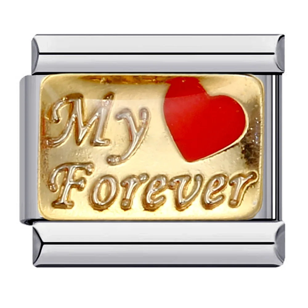 DIY 9mm Letter Stainless Steel Charm | Unique Mother's Day Gift