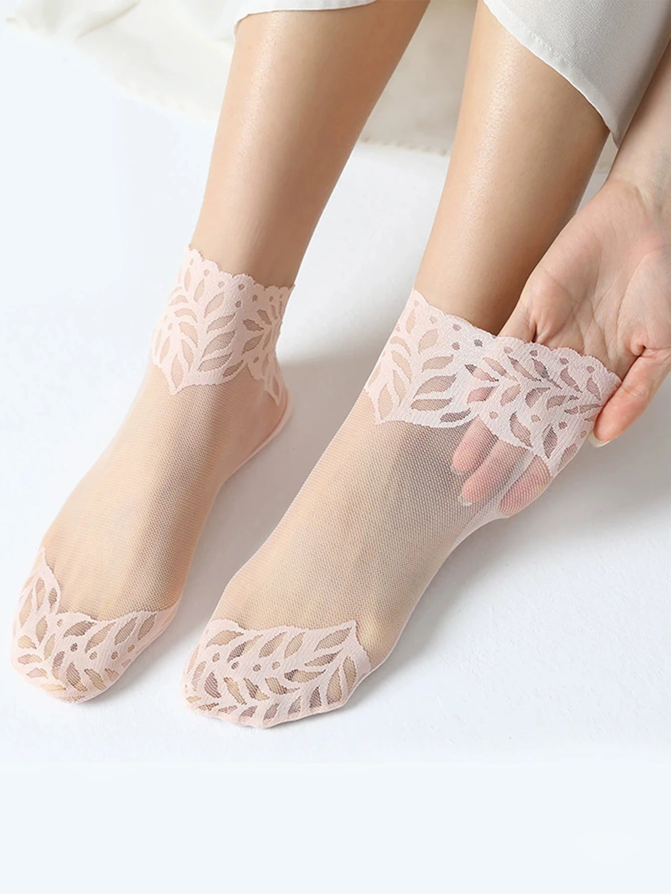 Women's Breathable Mesh Lace Socks | Stylish Summer Short Stockings
