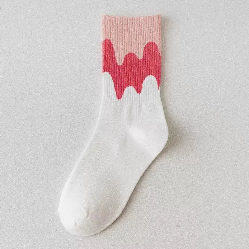 Unisex Checkerboard Socks | Trendy Geometric Cotton Streetwear