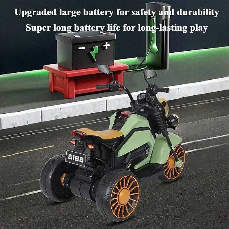 Kids Electric Motorcycle Toy | Safe Ride-On with Music & Lights