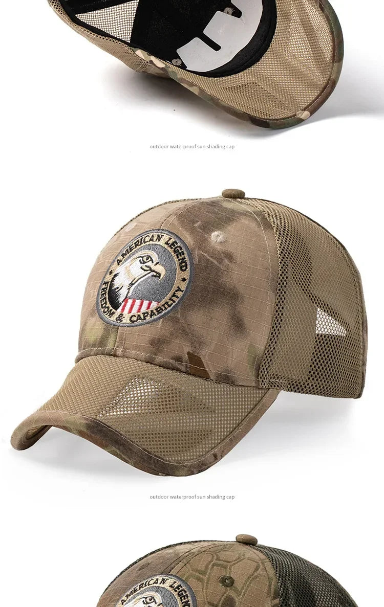 Plus Size Mesh Baseball Cap | Stylish Camo Snapback Sun Hat