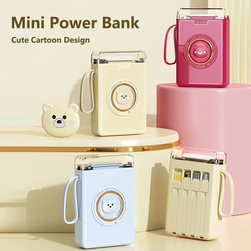 Cute Mini Power Bank 20000mAh Portable Charger | External Battery Pack