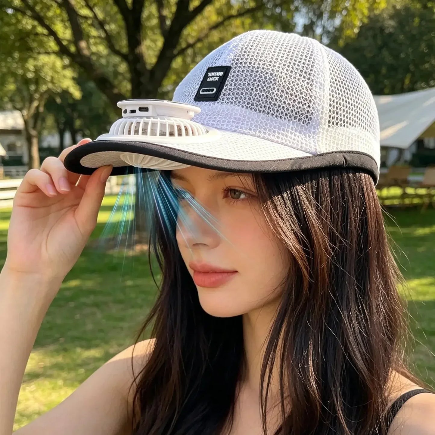 Breathable Mesh Cap with USB Fan | Summer Outdoor Sun Protection