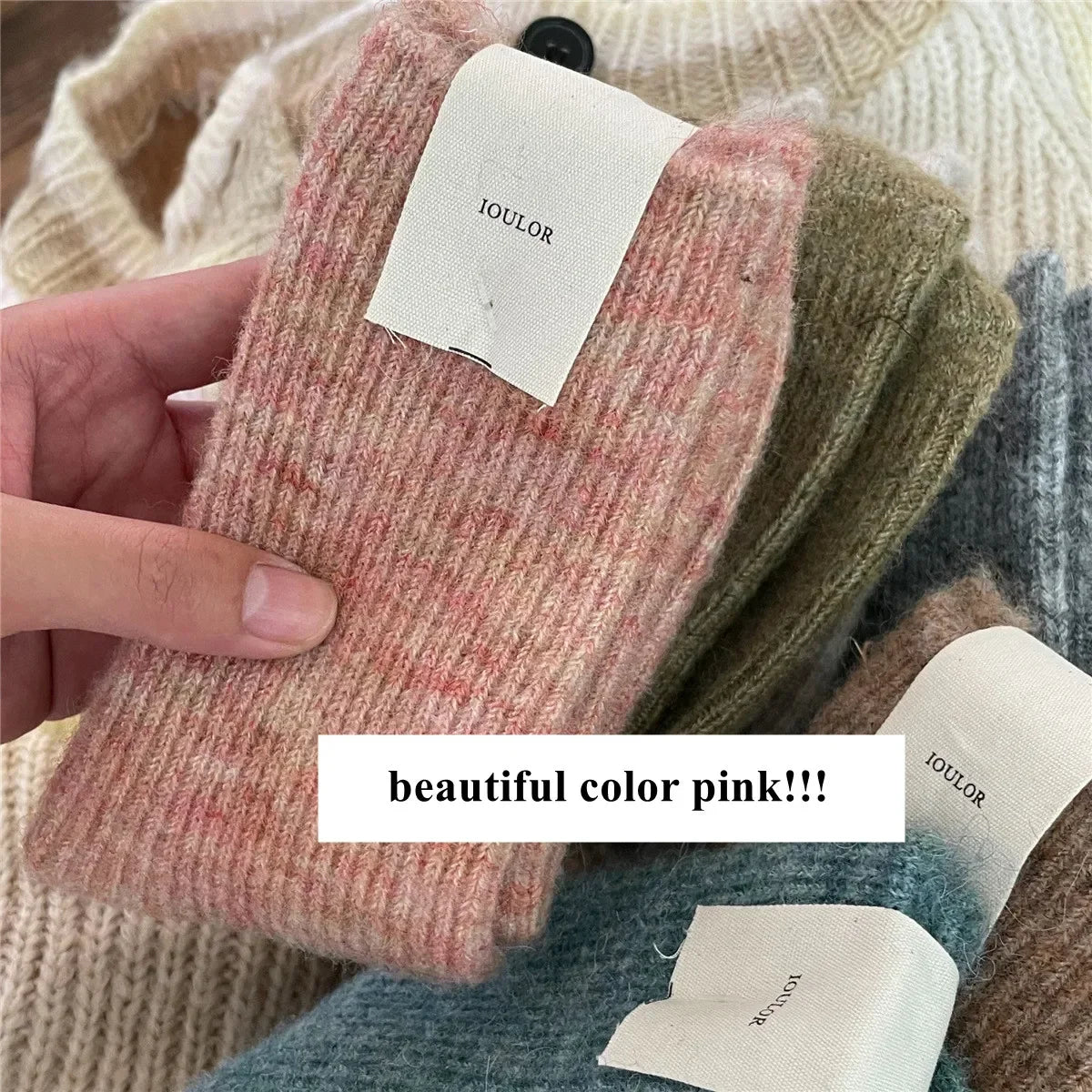 Warm Long Wool Cashmere Thermal Socks for Women | Cozy Comfort