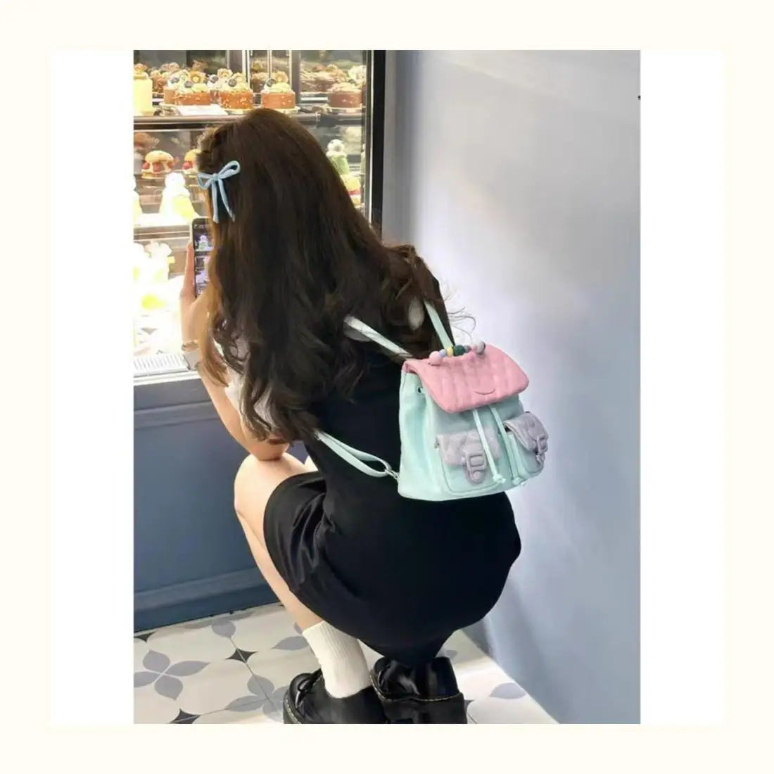 Versatile Women's Retro Style Mini Backpack | Chic Patchwork Design