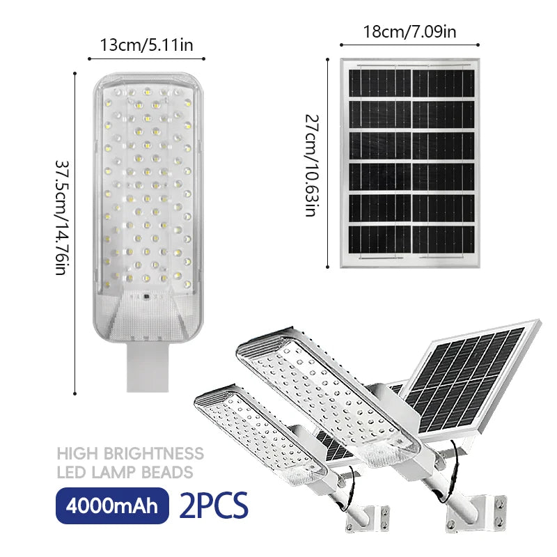 IP68 Waterproof Solar Street Lamp | 8000LM Brightness & Wide Angle