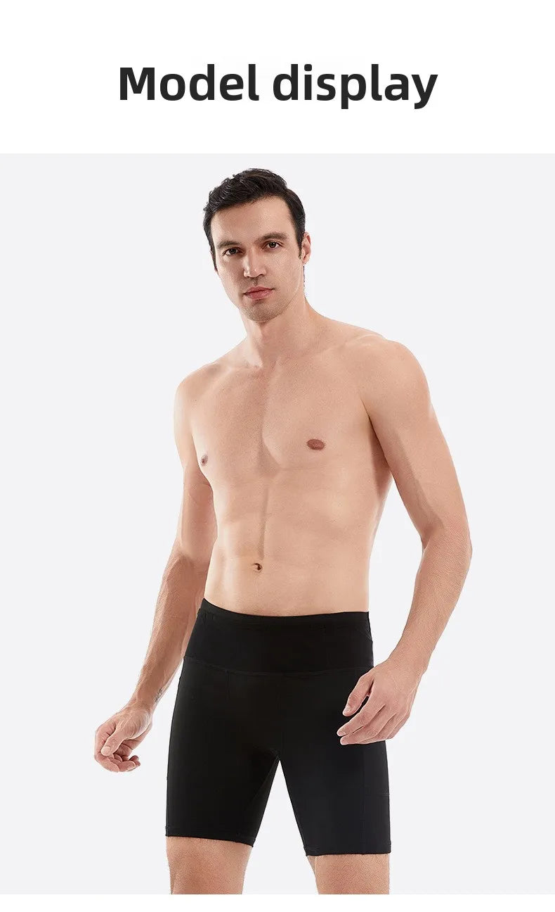 Quarter Length Compression Running Shorts with Multi-Pockets