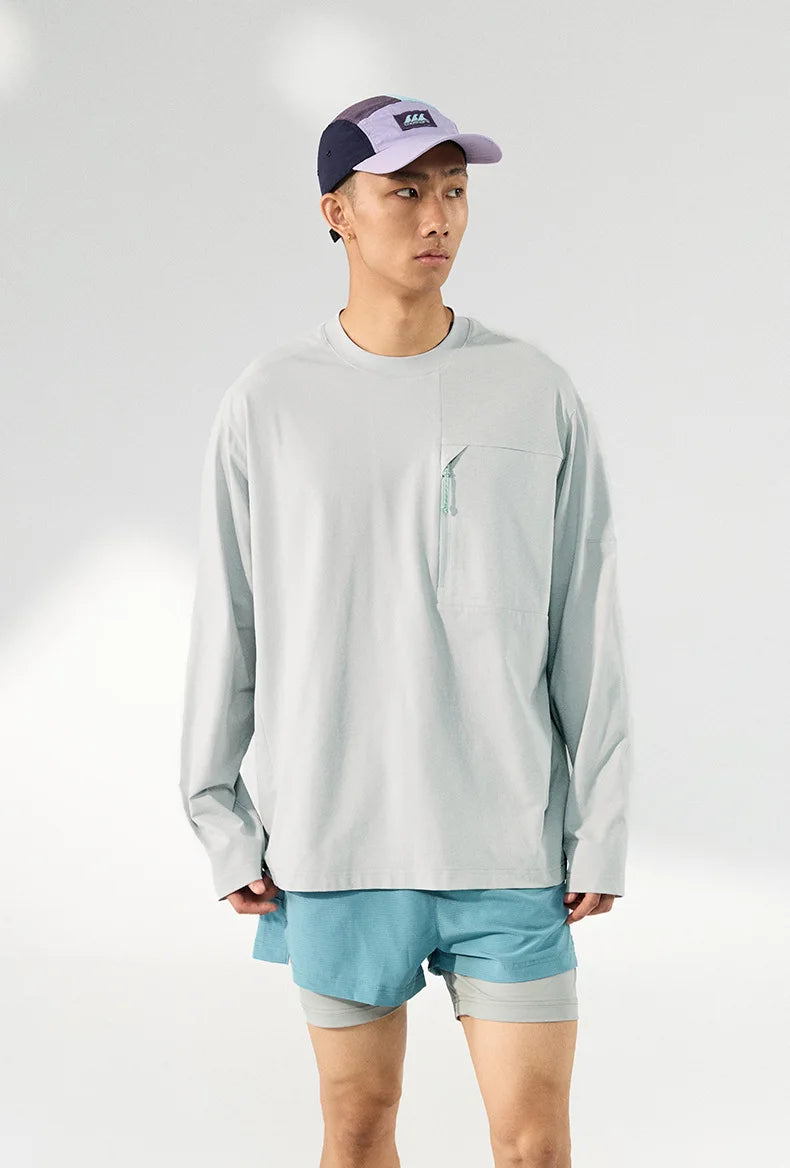 Men's Zip-up Long-sleeved Quick-dry Outdoor Base Layer Top