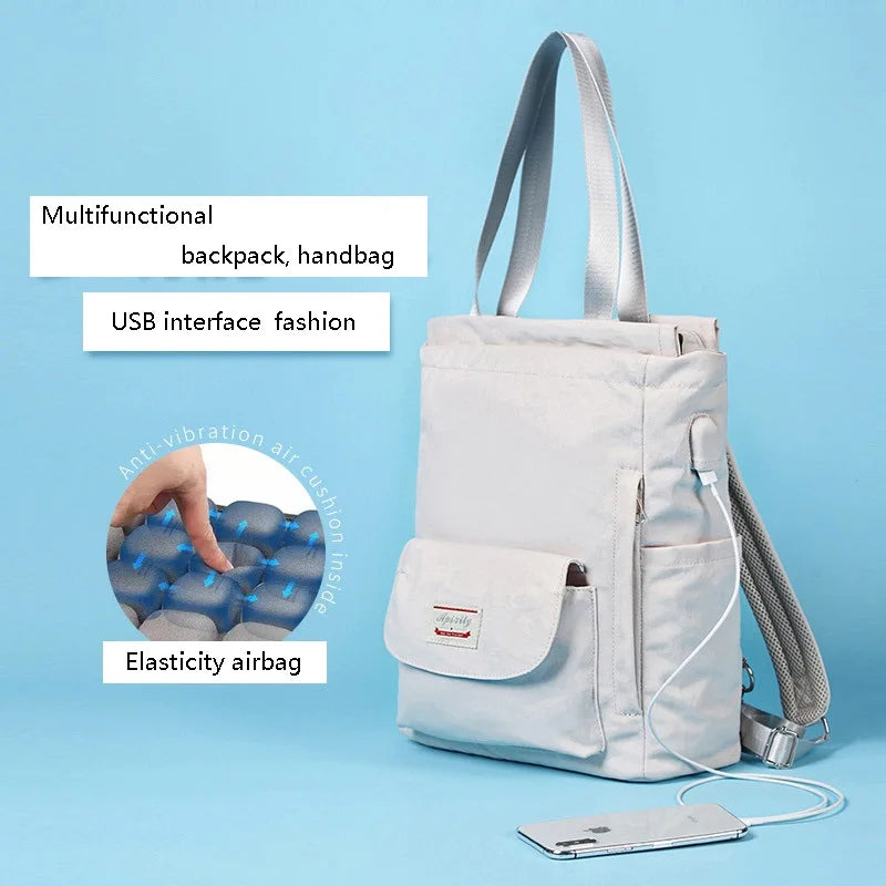 Stylish Waterproof Laptop Backpack for Women | USB Charging