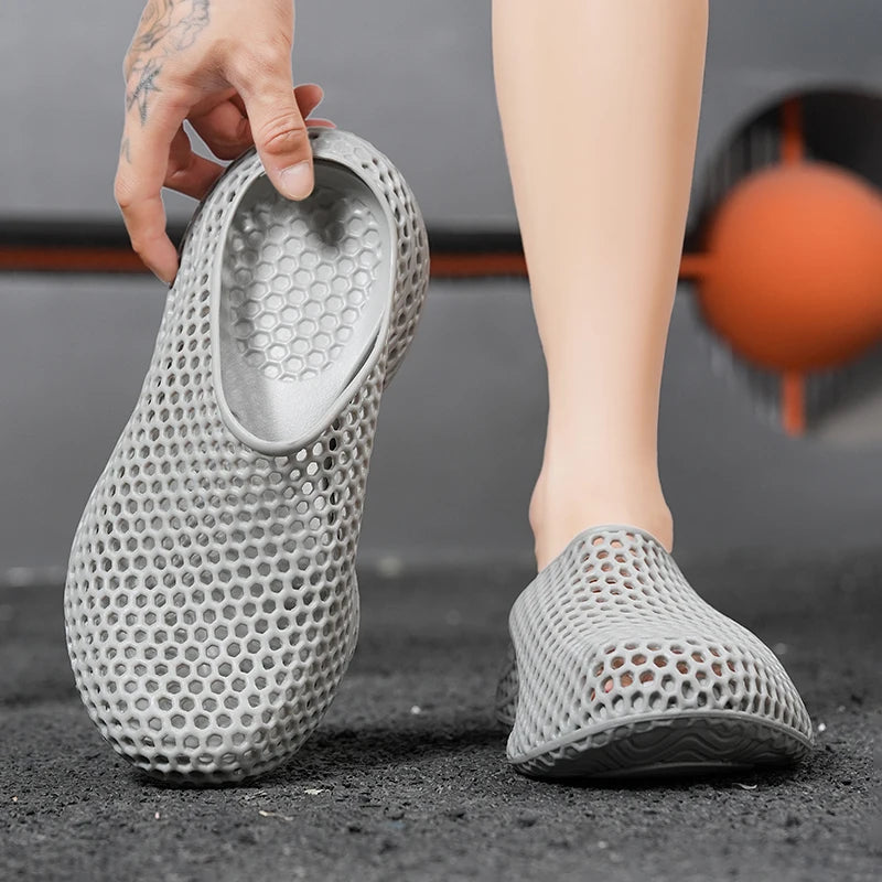 Men's Breathable EVA Clogs | 3D Printed Non-Slip Garden Shoes