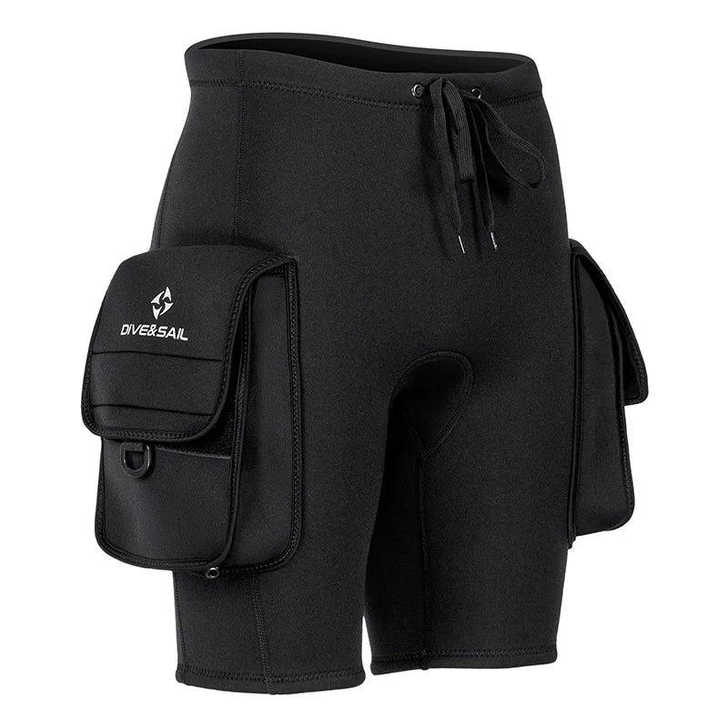 Men's 3mm Neoprene Wetsuit Shorts for Water Sports & Diving