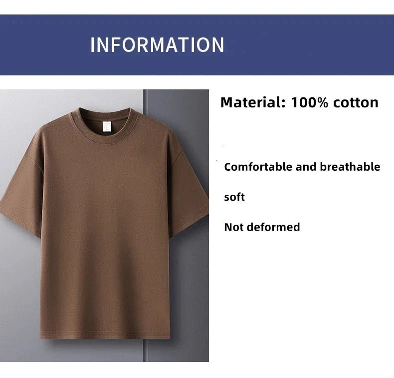 Men's Breathable Cotton Summer T-Shirt | Fashionable Short Sleeve Top
