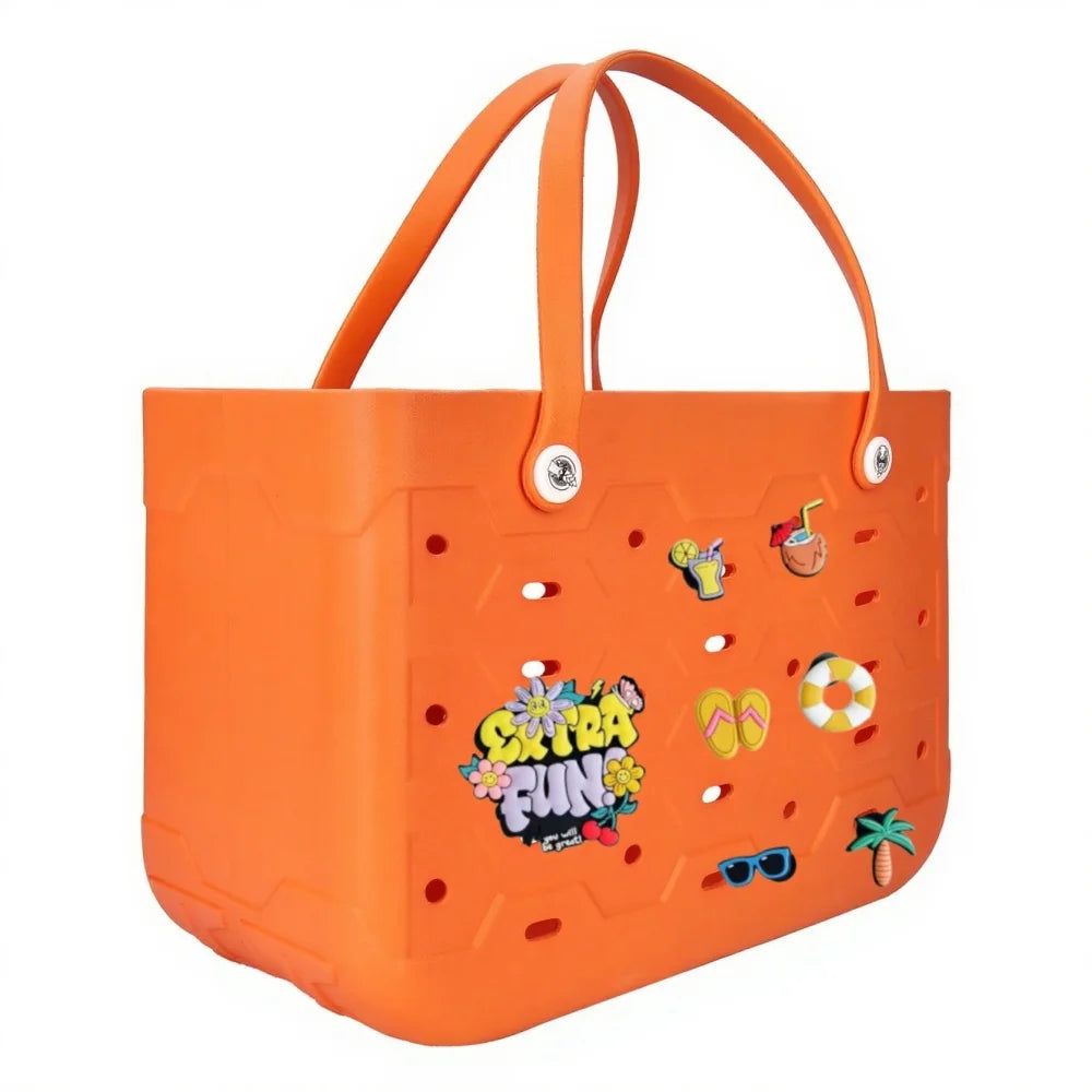 Fashionable Waterproof Beach Bag | Stylish EVA Solid Color Tote