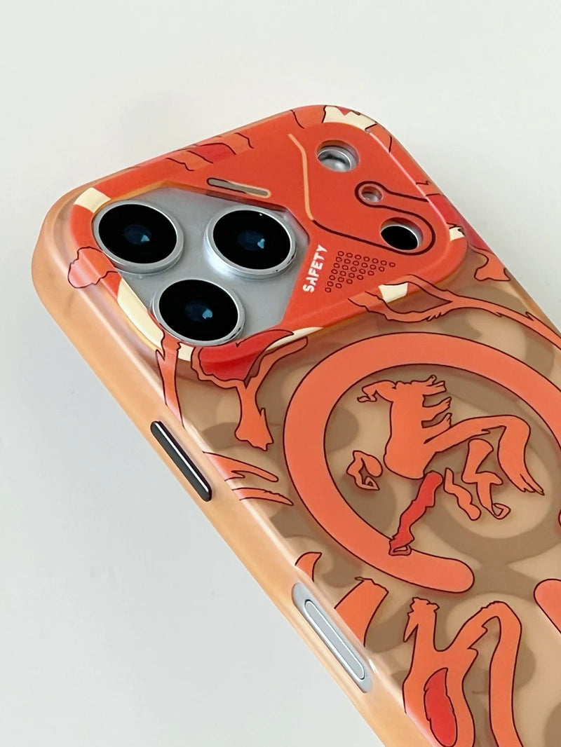 Magnetic Geometric Graffiti Case | Wireless Charging Compatible