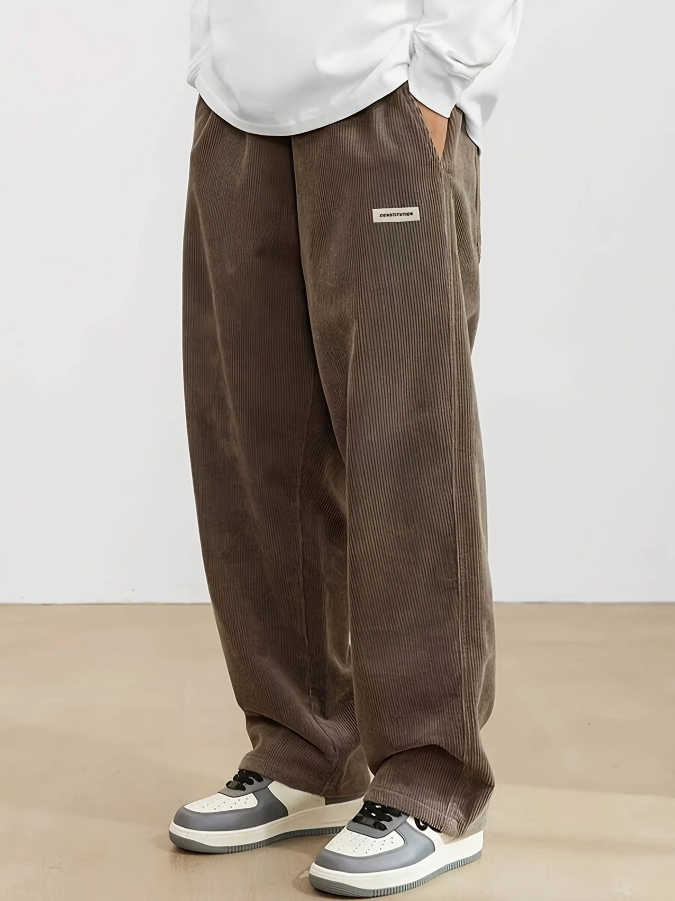Men's Casual Corduroy Straight Leg Pants | Multi-Functional Travel Wear
