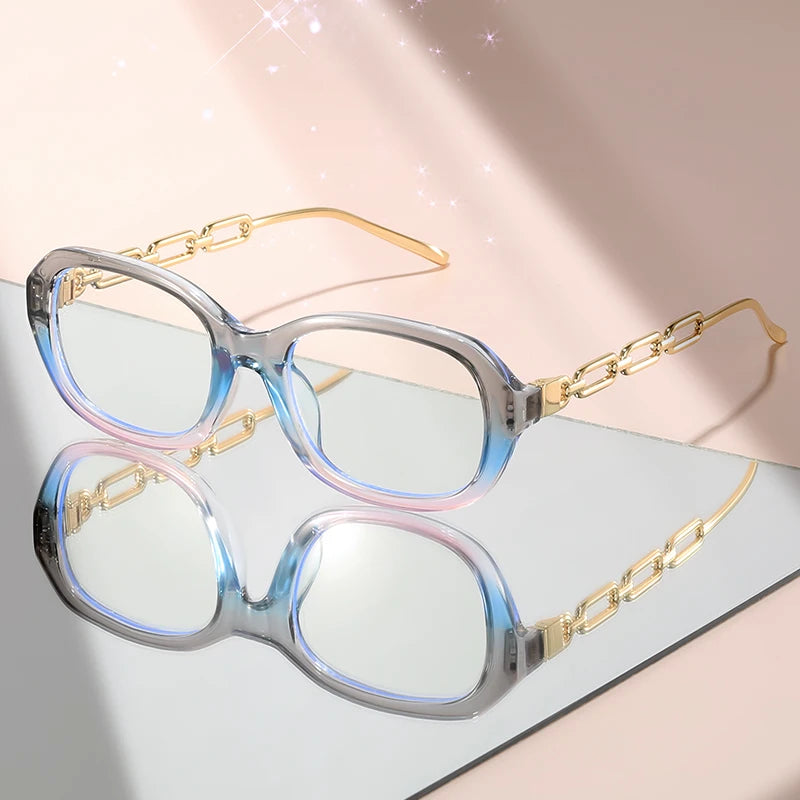 Fashionable Oval Anti-Blue Light Glasses | Protect Your Eyes