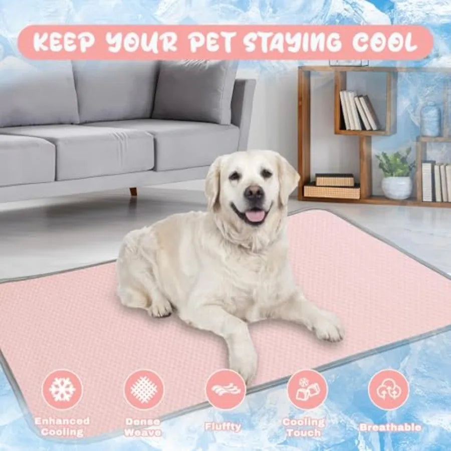 Washable Summer Dog Cooling Mat | Self-Cooling Ice Silk Pad