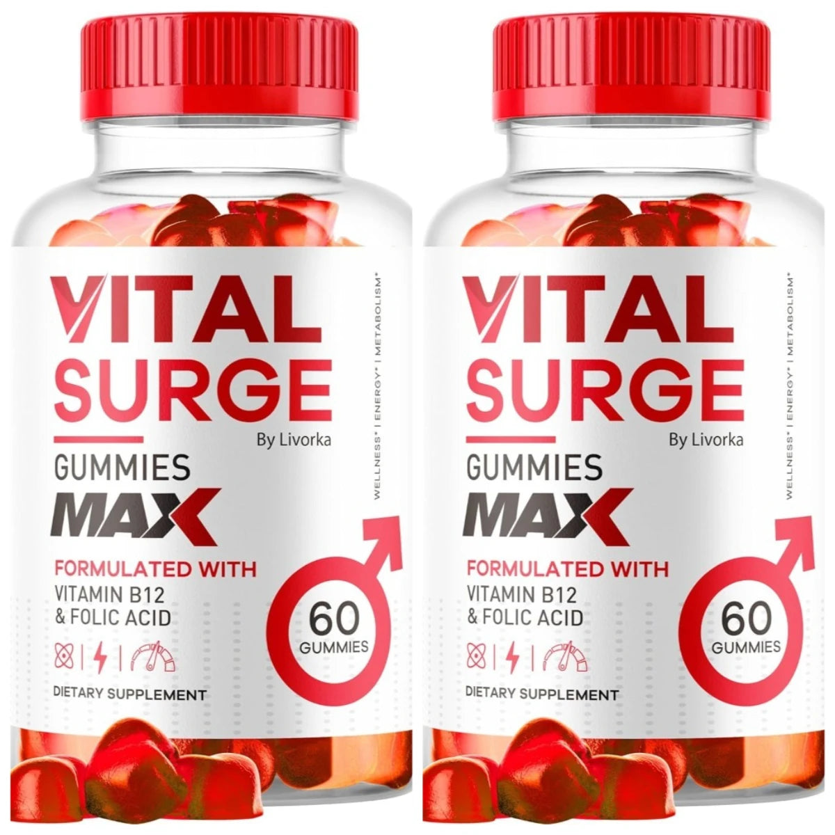 Maximum Strength Men's Vitality Gummies | 1050 MG Supplement