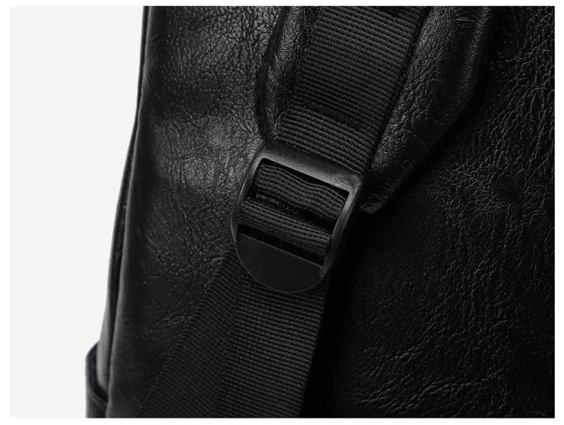 Men's Executive PU Leather Backpack | Stylish Office & Travel Bag