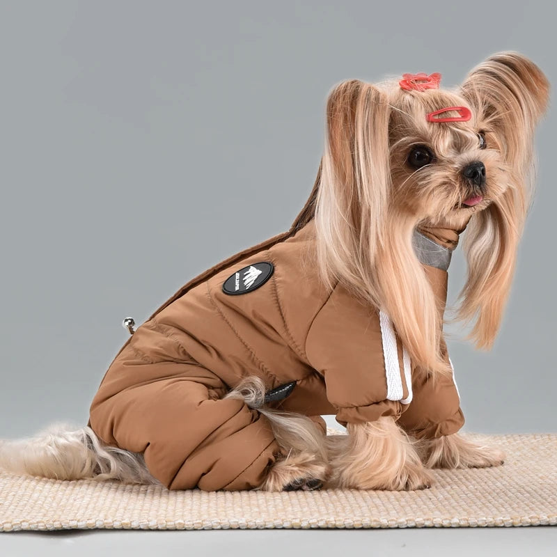 Winter Reflective Dog Parka | Cozy High Neck Jacket for Small Pets