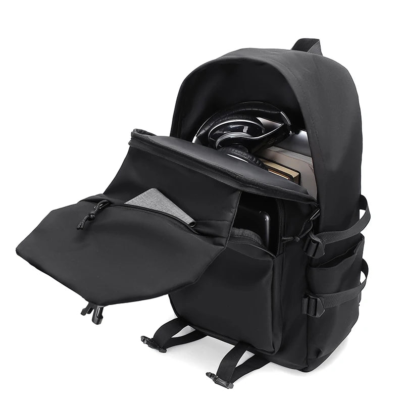 Versatile Solid Color Backpack for Travel and Commuting