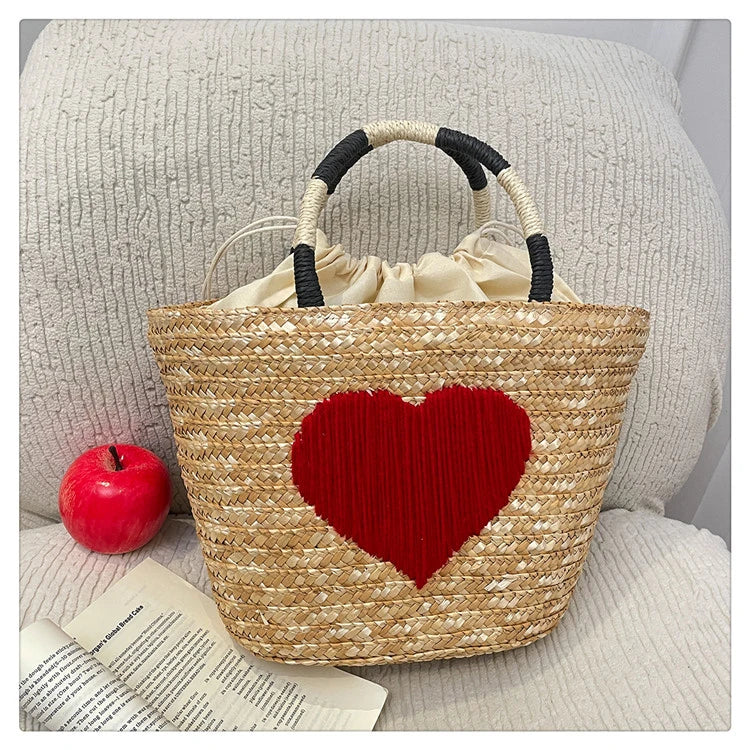 Casual Sweet Tote Bags | Perfect Straw Embroidery Shoulder Bag