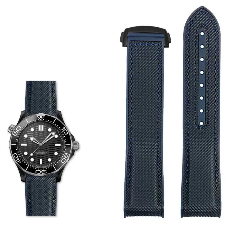 Versatile Nylon Rubber Watchband | Durable Comfort Strap