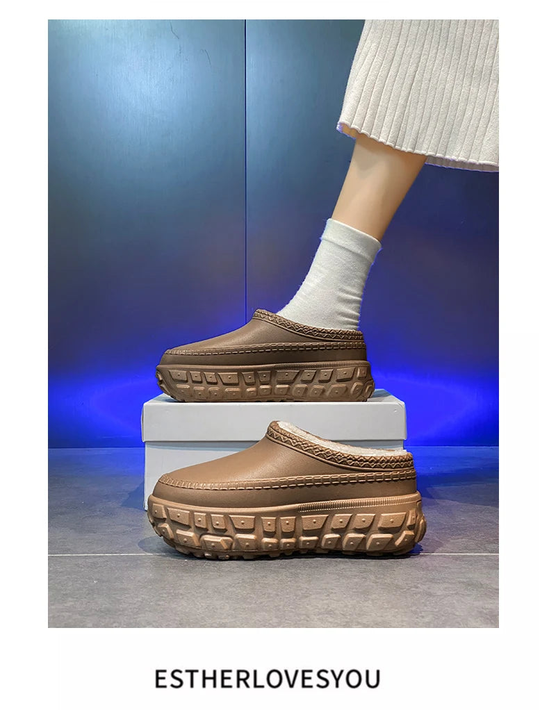 Couples Plush Cotton Slippers | Cozy Winter Indoor Shoes