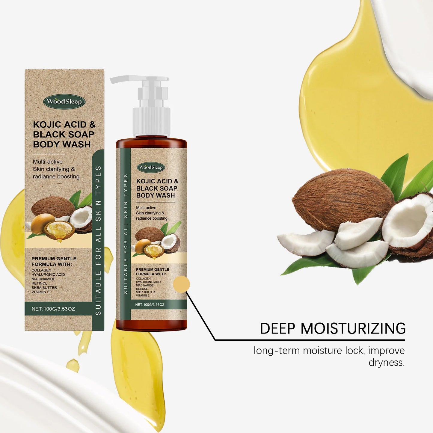 Collagen Shower Gel | Brighten Skin & Control Oil