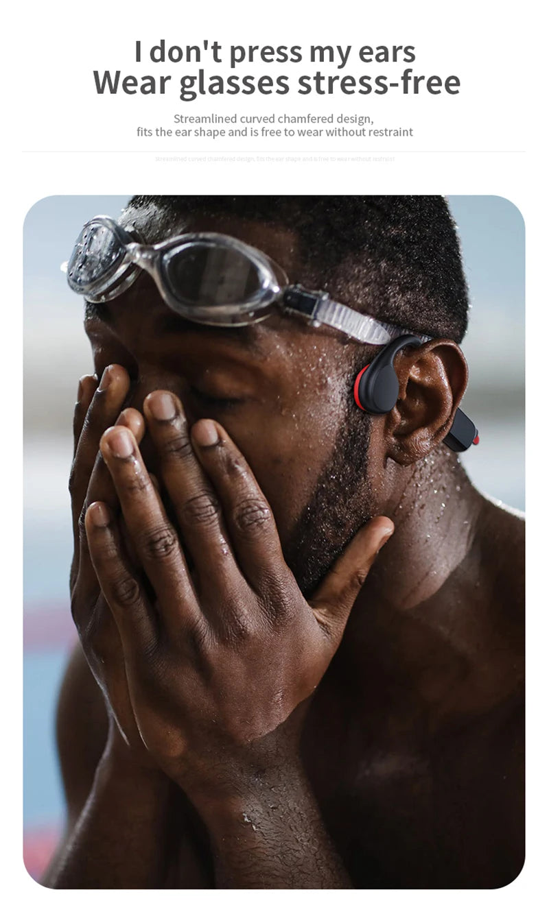 IPX8 Waterproof Bone Conduction Headphones | Perfect for Swimming