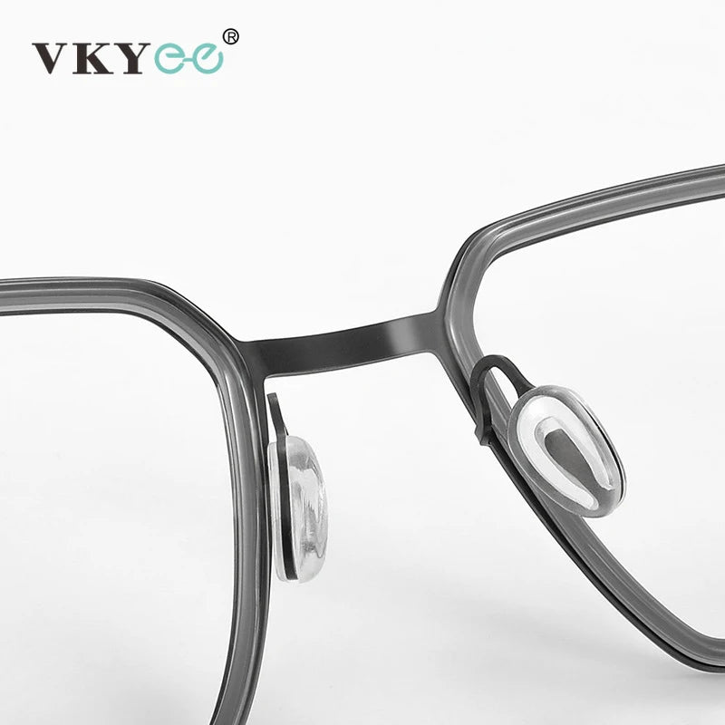 Simple Geometric Polygon Fashion Titanium Glasses | Blue Light Protection