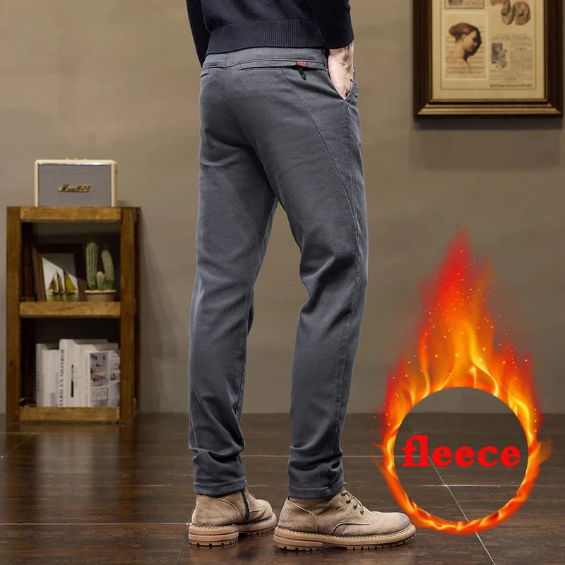Warm Fleece Lined Jeans for Men | Slim Fit Thermal Denim Pants
