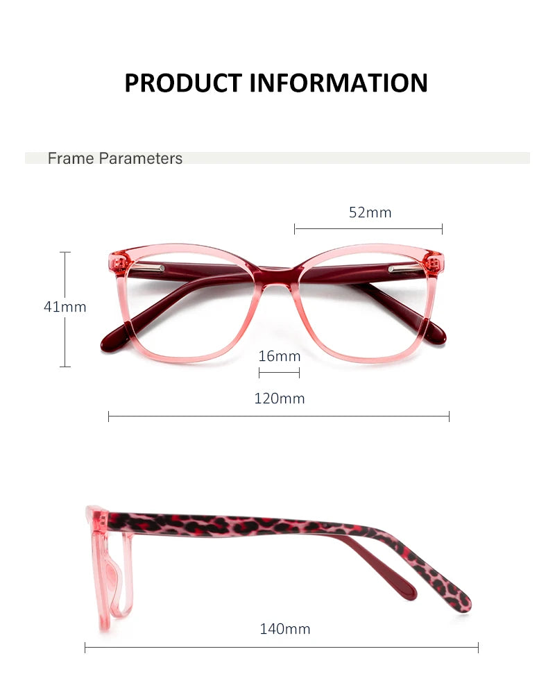 Stylish Women's Prescription Glasses | Progressive Square Acetate Frames