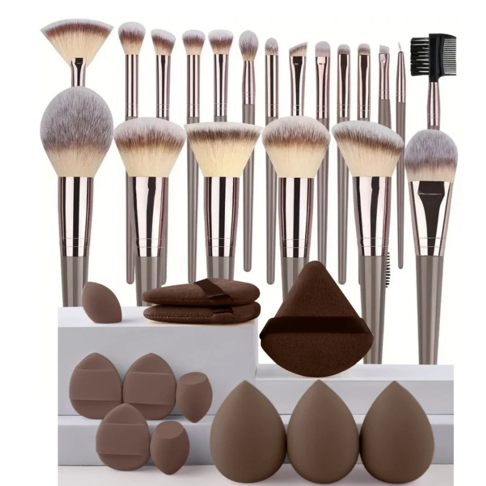 Professional Makeup Brush Set | Fluffy Foundation & Blending Tools