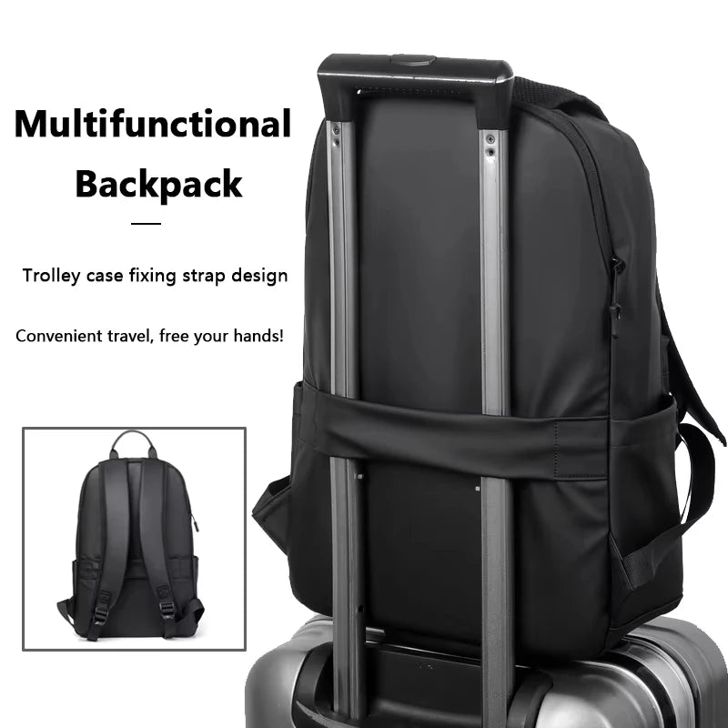 Stylish PU Leather Backpack for Men | Versatile School & Laptop Bag