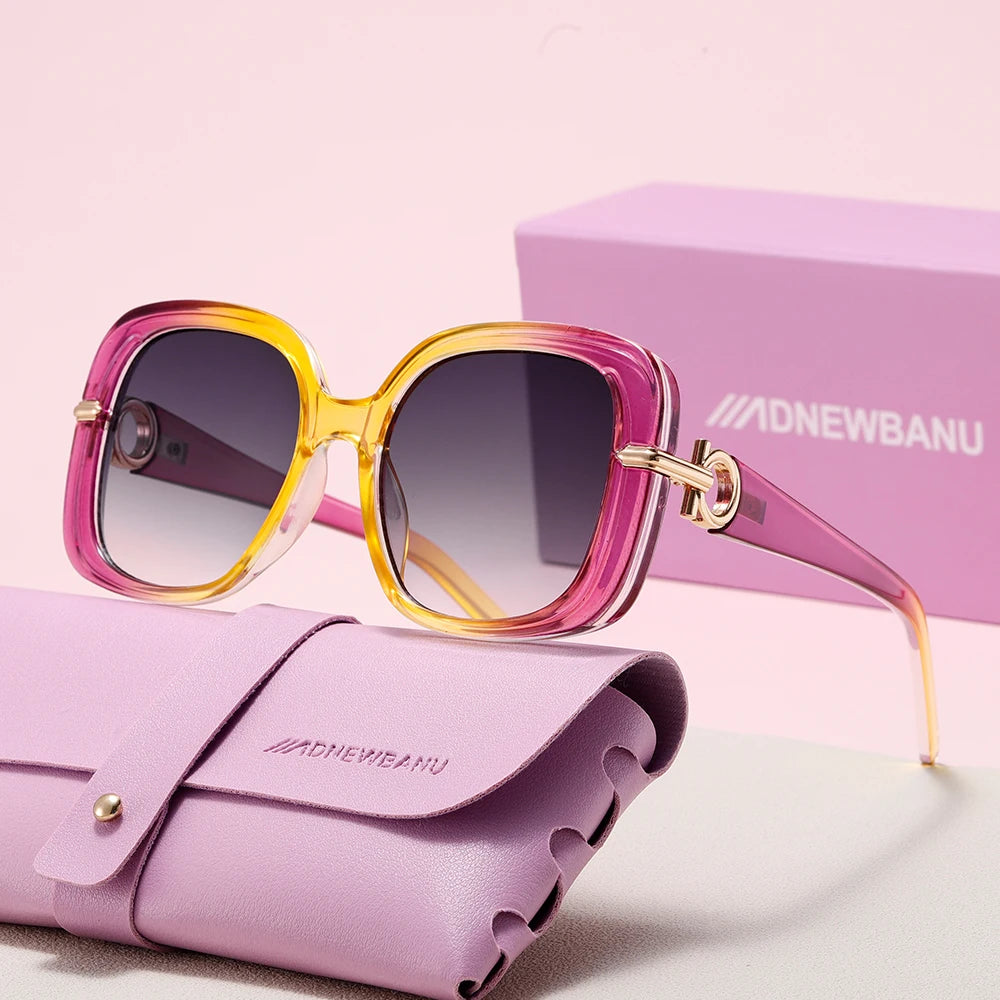Trendy Square Frame Sunglasses for Men & Women | UV400 Protection