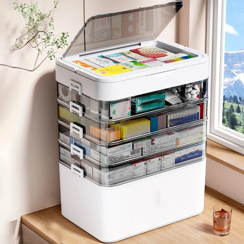 White Portable Medicine Storage Box | Multi-Purpose Organizer