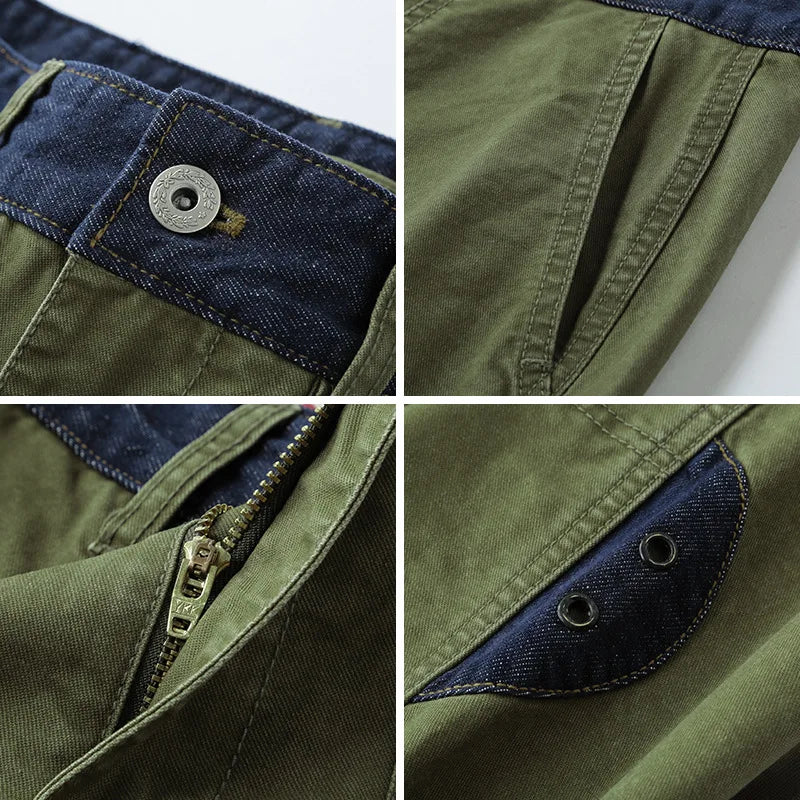 Men's Casual Cotton Cargo Pants | Vintage Big Pocket Trousers