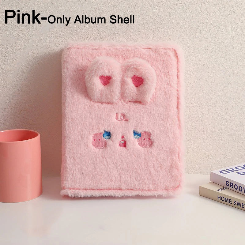 Kawaii Soft Plush A5 Binder Photo Album for Collectors & Students