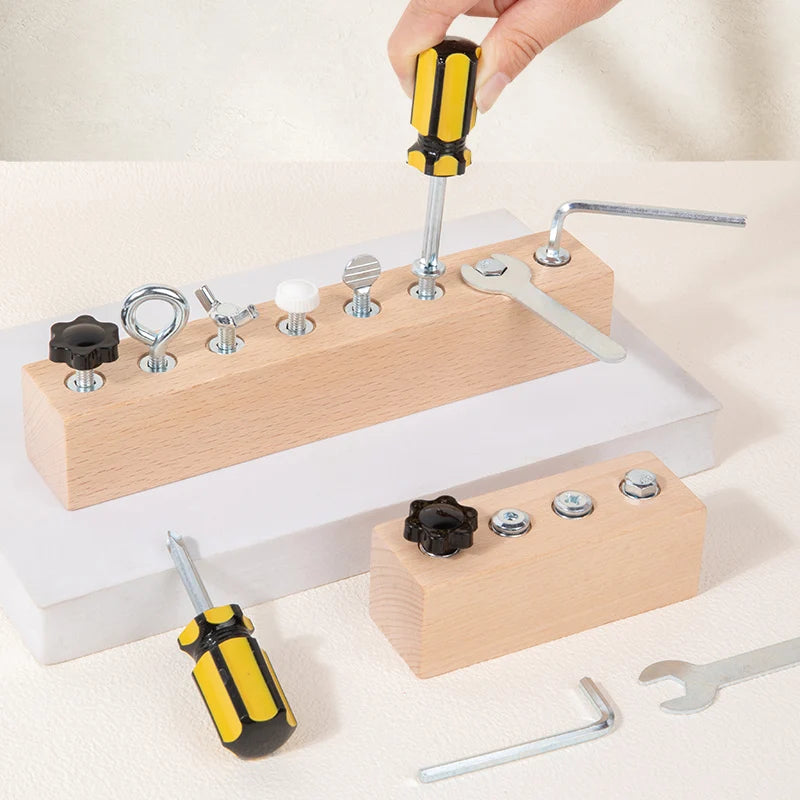 Kids Wooden Screw Nut Disassembly Toy | Montessori Learning