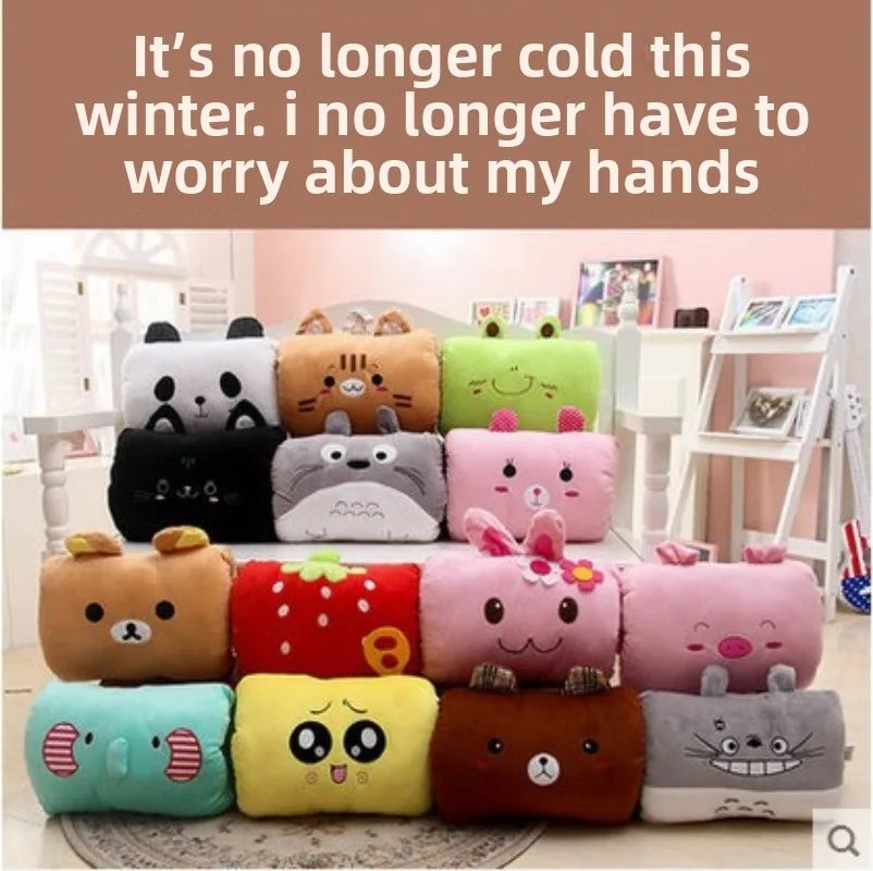 Cute Cartoon Arm Pillow | Soft Hand Warmer for Kids