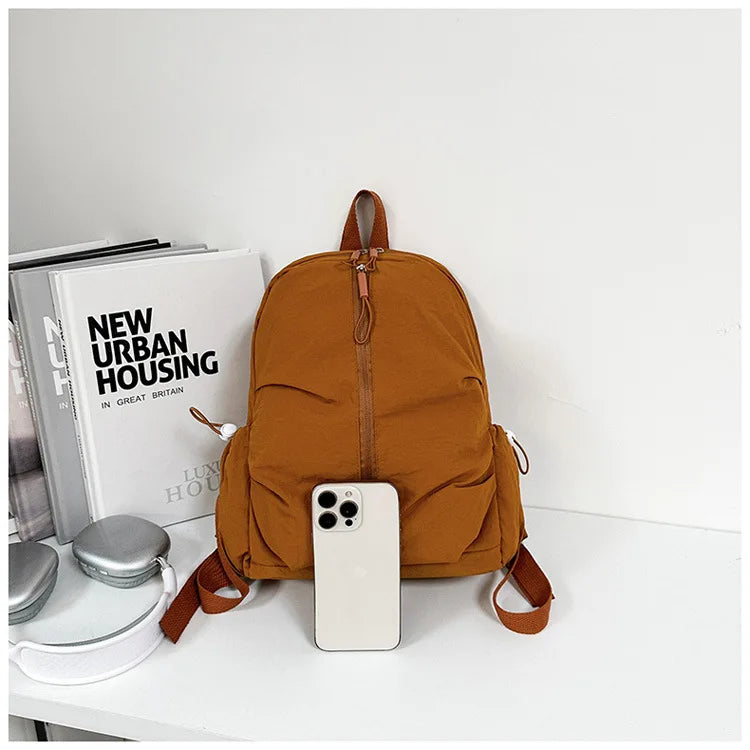 Lightweight Macaron Color Oxford Backpack for Women | Casual Chic bag
