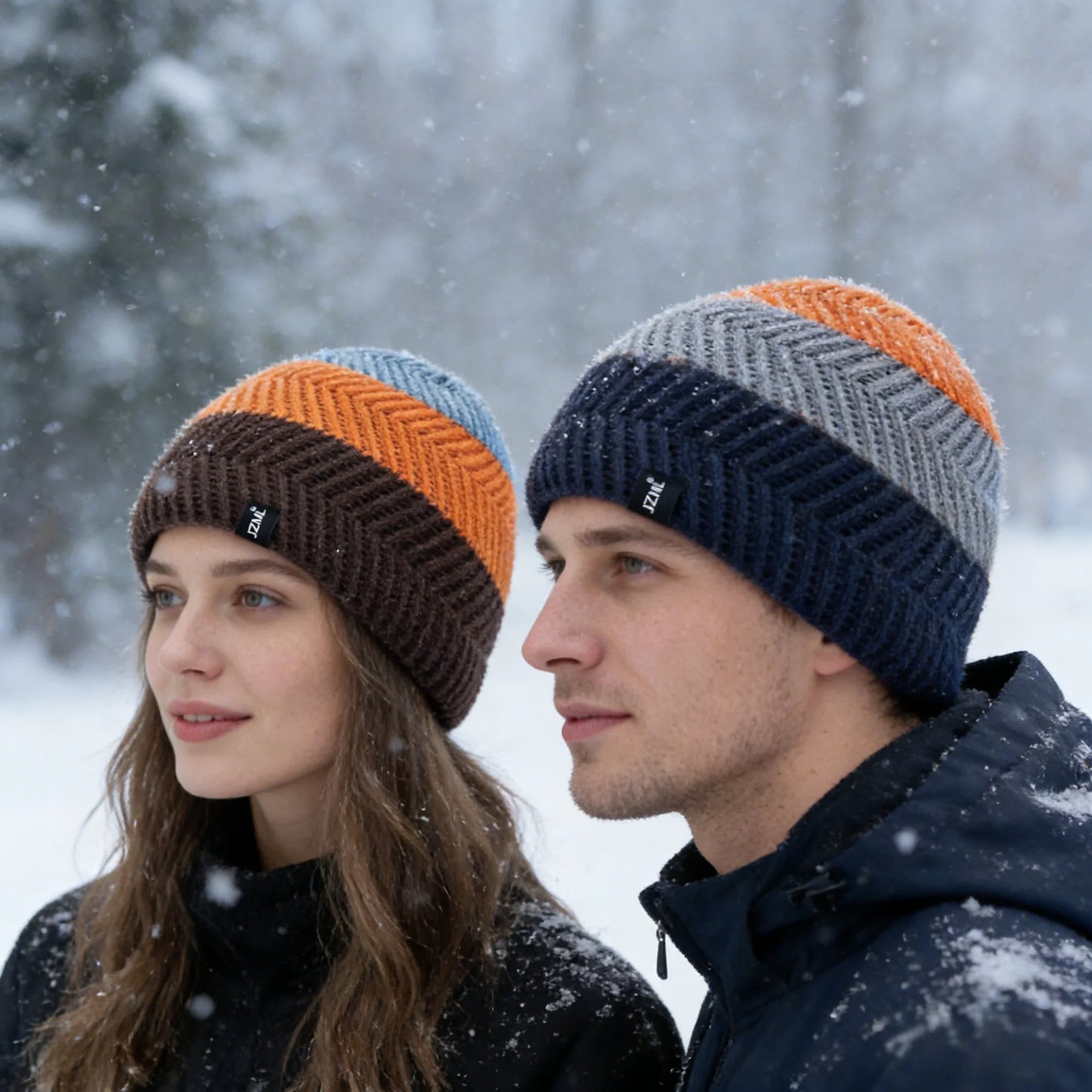 Unisex Colorful Stripes Winter Beanie | Warm Knit Ski Cap